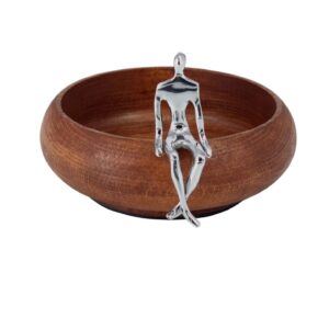 Gesto Wood and Brass Single Small Bowl