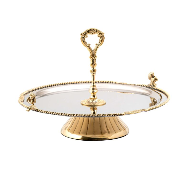 Florence Brass Single-Tier Pastry Stand