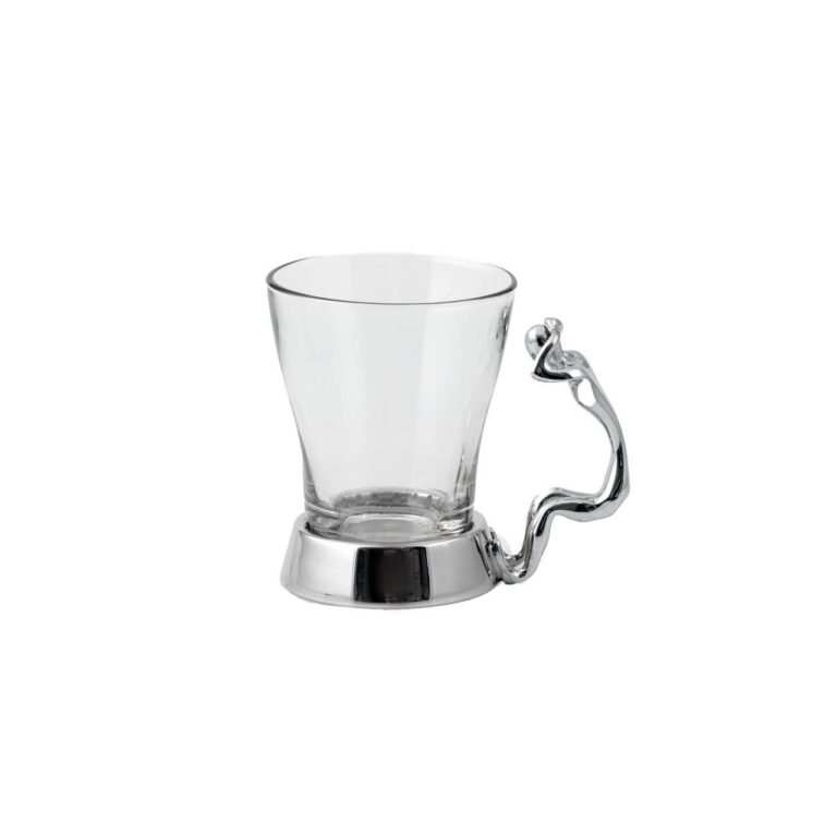 Gesto Steel and Brass Tea Cup Set